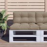 Coussin de palette taupe 80x40x12 cm tissu 