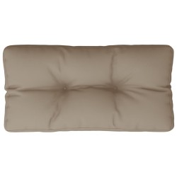 Coussin de palette taupe 80x40x12 cm tissu 