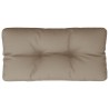 Coussin de palette taupe 80x40x12 cm tissu 