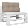 Coussin de palette taupe 80x40x12 cm tissu 