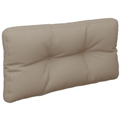 Coussin de palette taupe 80x40x12 cm tissu 