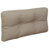 Coussin de palette taupe 80x40x12 cm tissu 