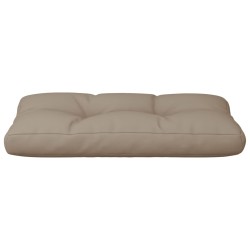 Coussin de palette taupe 80x40x12 cm tissu 