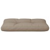 Coussin de palette taupe 80x40x12 cm tissu 