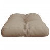 Coussin de palette taupe 80x40x12 cm tissu 