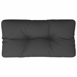 Coussin de palette noir 80x40x12 cm tissu 