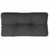 Coussin de palette noir 80x40x12 cm tissu 