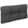 Coussin de palette noir 80x40x12 cm tissu 