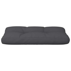 Coussin de palette noir 80x40x12 cm tissu 