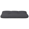Coussin de palette noir 80x40x12 cm tissu 
