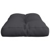 Coussin de palette noir 80x40x12 cm tissu 