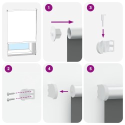 Store enrouleur occultant blanc cassé 145x175 cm largeur tissu 