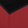 Tabouret de rangement pliable Rouge bordeaux PVC 
