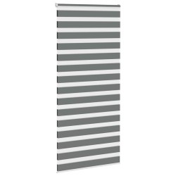 Store zèbre gris foncé largeur du tissu 110,9 cm polyester 