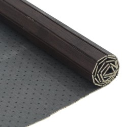 Tapis rectangulaire marron foncé 70x200 cm bambou 