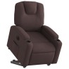 Fauteuil inclinable électrique marron foncé tissu 