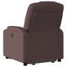Fauteuil inclinable électrique marron foncé tissu 