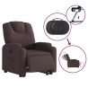 Fauteuil inclinable électrique marron foncé tissu 