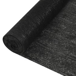 Filet brise-vue Noir 1,8x10 m PEHD 150 g/m²  