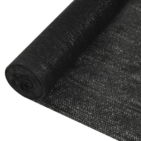 Filet brise-vue Noir 1,8x10 m PEHD 150 g/m²  