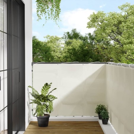 Écran de balcon crème 120x700 cm 100% polyester oxford 