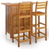 Ensemble de bar de jardin 3 pcs Bois d'acacia solide 