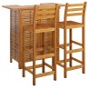 Ensemble de bar de jardin 3 pcs Bois d'acacia solide 