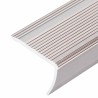 Nez de marche forme en L 5 pcs aluminium 90 cm champagne 