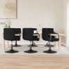Chaises pivotantes à manger lot de 6 noir velours 