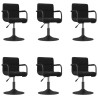 Chaises pivotantes à manger lot de 6 noir velours 