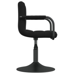 Chaises pivotantes à manger lot de 6 noir velours 
