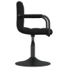 Chaises pivotantes à manger lot de 6 noir velours 
