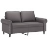 Ensemble de canapés 2 pcs avec coussins Gris Similicuir 