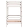 Lit superposé sans matelas blanc 90x200 cm bois de pin massif 