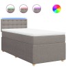 Sommier à lattes de lit avec matelas Taupe 90x190 cm Tissu 