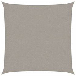 Voile d'ombrage 160 g/m² carré gris clair 3,6x3,6 m PEHD 