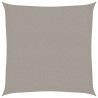 Voile d'ombrage 160 g/m² carré gris clair 3,6x3,6 m PEHD 