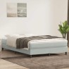 Sommier à lattes de lit et matelas gris clair 160x220cm velours 