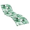 Coussin de chaise longue motif de feuilles tissu oxford 