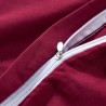 Jeu de housse de couette bordeaux 155x220/80x80 cm 