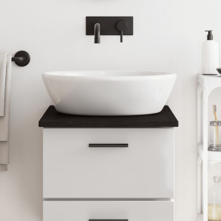 Comptoir de salle de bain marron foncé 40x50x2 cm bois traité 