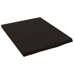 Comptoir de salle de bain marron foncé 40x50x2 cm bois traité 