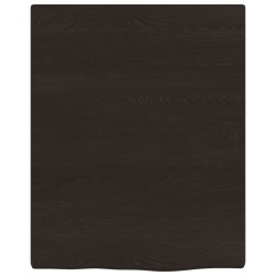 Comptoir de salle de bain marron foncé 40x50x2 cm bois traité 