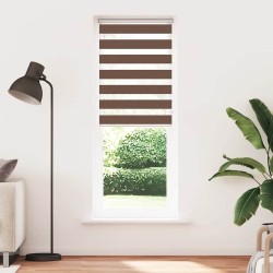 Store zèbre marron 80x200 cm largeur du tissu 75,9 cm polyester 