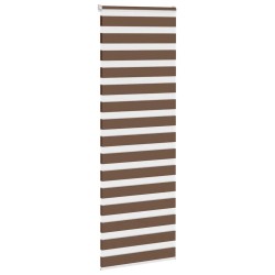 Store zèbre marron 80x200 cm largeur du tissu 75,9 cm polyester 