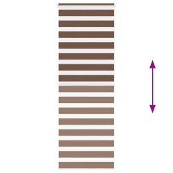 Store zèbre marron 80x200 cm largeur du tissu 75,9 cm polyester 