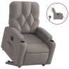Fauteuil inclinable électrique taupe tissu 