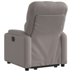 Fauteuil inclinable électrique taupe tissu 