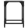 Table basse avec dessus en verre noir 30x30x40 cm acier 