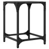 Table basse avec dessus en verre noir 30x30x40 cm acier 